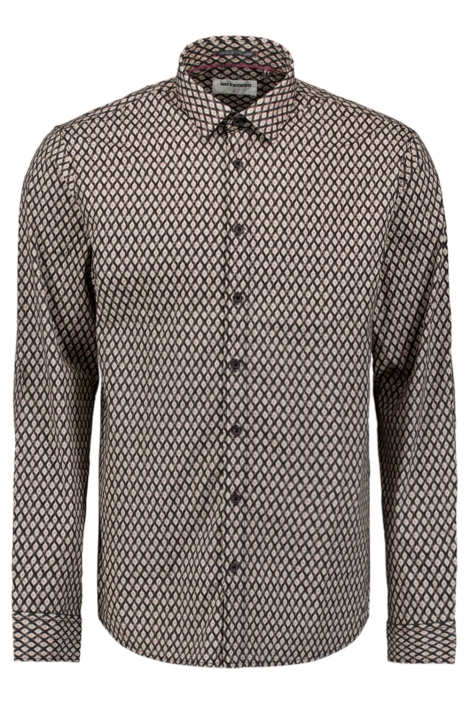 NO-EXCESS shirt stretch allover printed